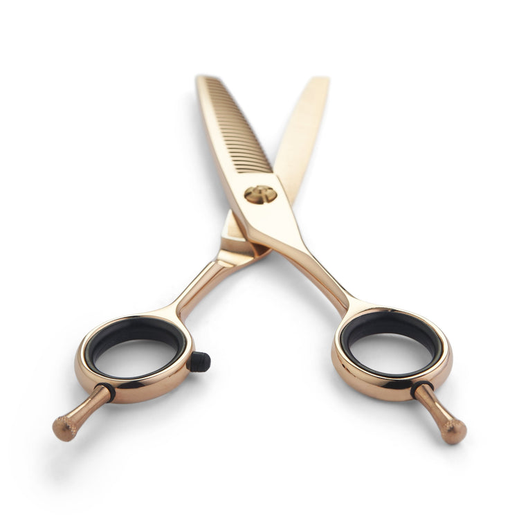 Matsui Offset Drop Handle Shear Thinner Combo - Rose Gold - Scissor Tech USA (4690559369282)
