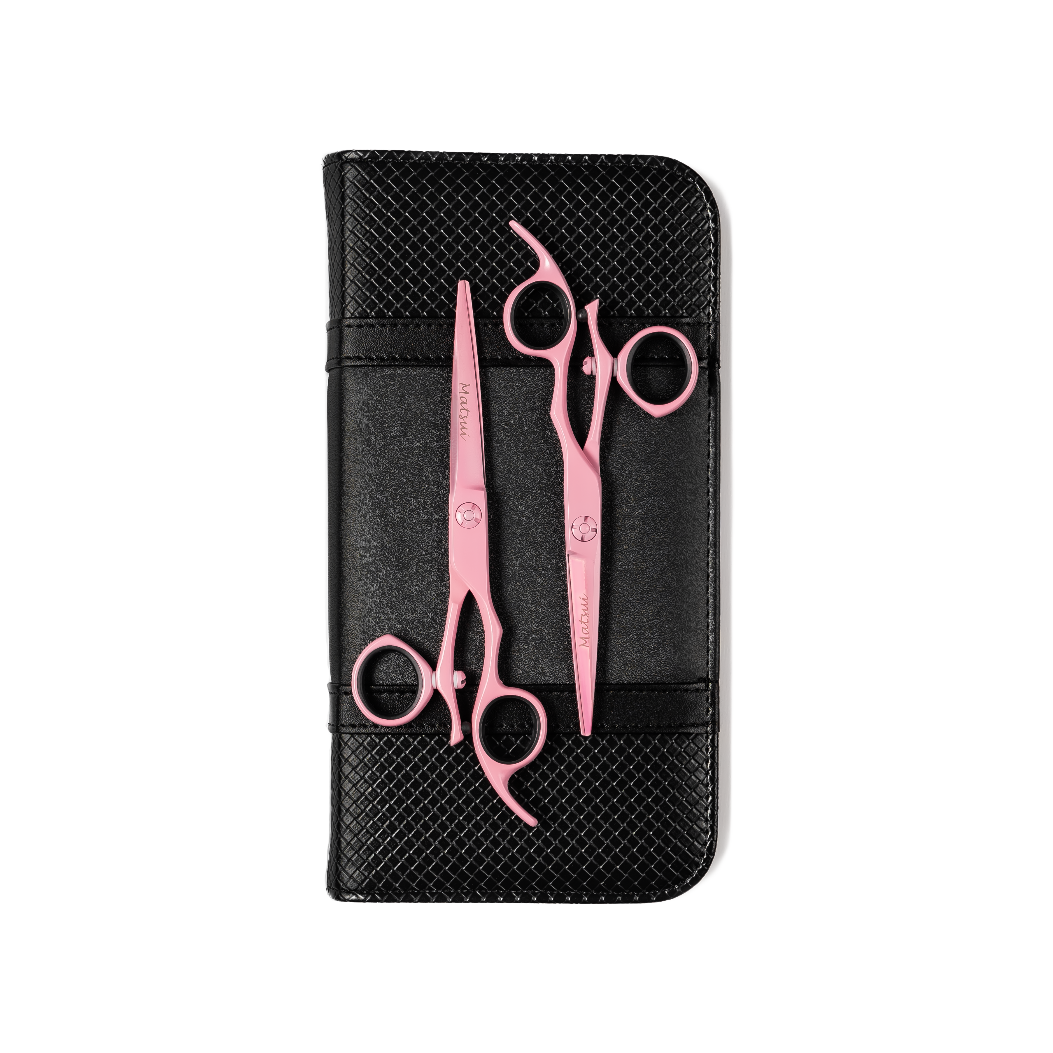Matsui Pastel Pink Swivel Hairdressing Shears Twin Set