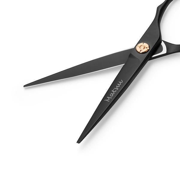 Matsui Barber Matte Black Precision Professional Barber Scissor Triple Set